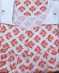 Cotton With Pockets, Half Open Small Printed Nighty