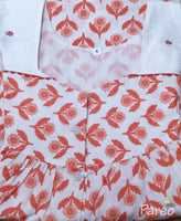 Cotton With Pockets, Half Open Small Printed Nighty