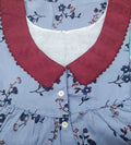 Rayon With Pockets, Half Open Large Printed Nighty