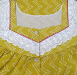 Soft Cotton With Pockets, Half Open Large Printed Nighty