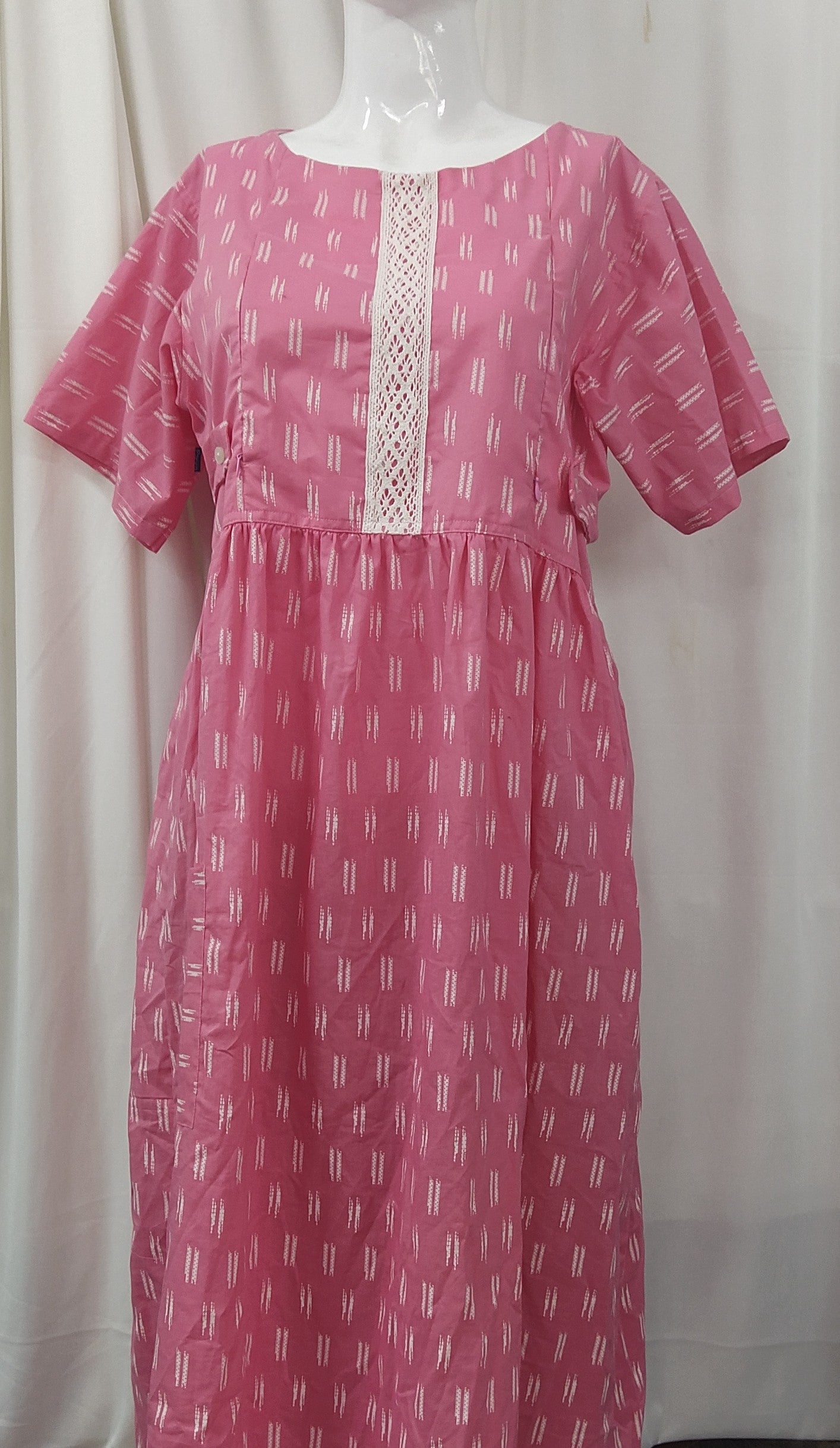 Soft Cotton Side zip, With Pockets, No Open Medium Printed Maternity Wear