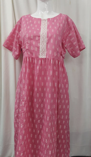 Soft Cotton Side zip, With Pockets, No Open Medium Printed Maternity Wear