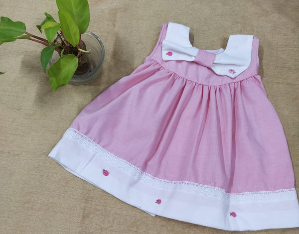 Infant baby girls frocks made of soft cotton material  Genius Baby