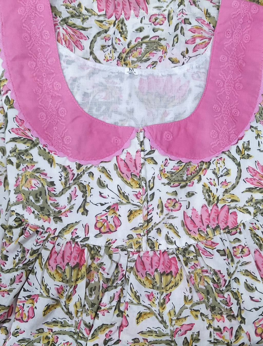 Cotton With Pockets, No Open Medium Printed Nighty