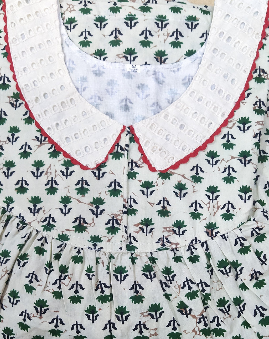 Cotton With Pockets, No Open Medium Printed Nighty