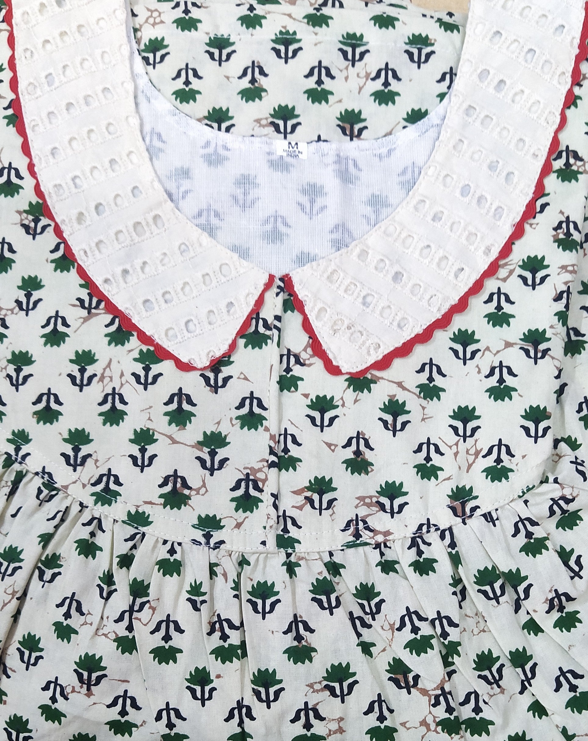 Cotton With Pockets, No Open Medium Printed Nighty