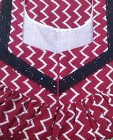 Soft Cotton With Pockets, No Open Medium Printed Nighty
