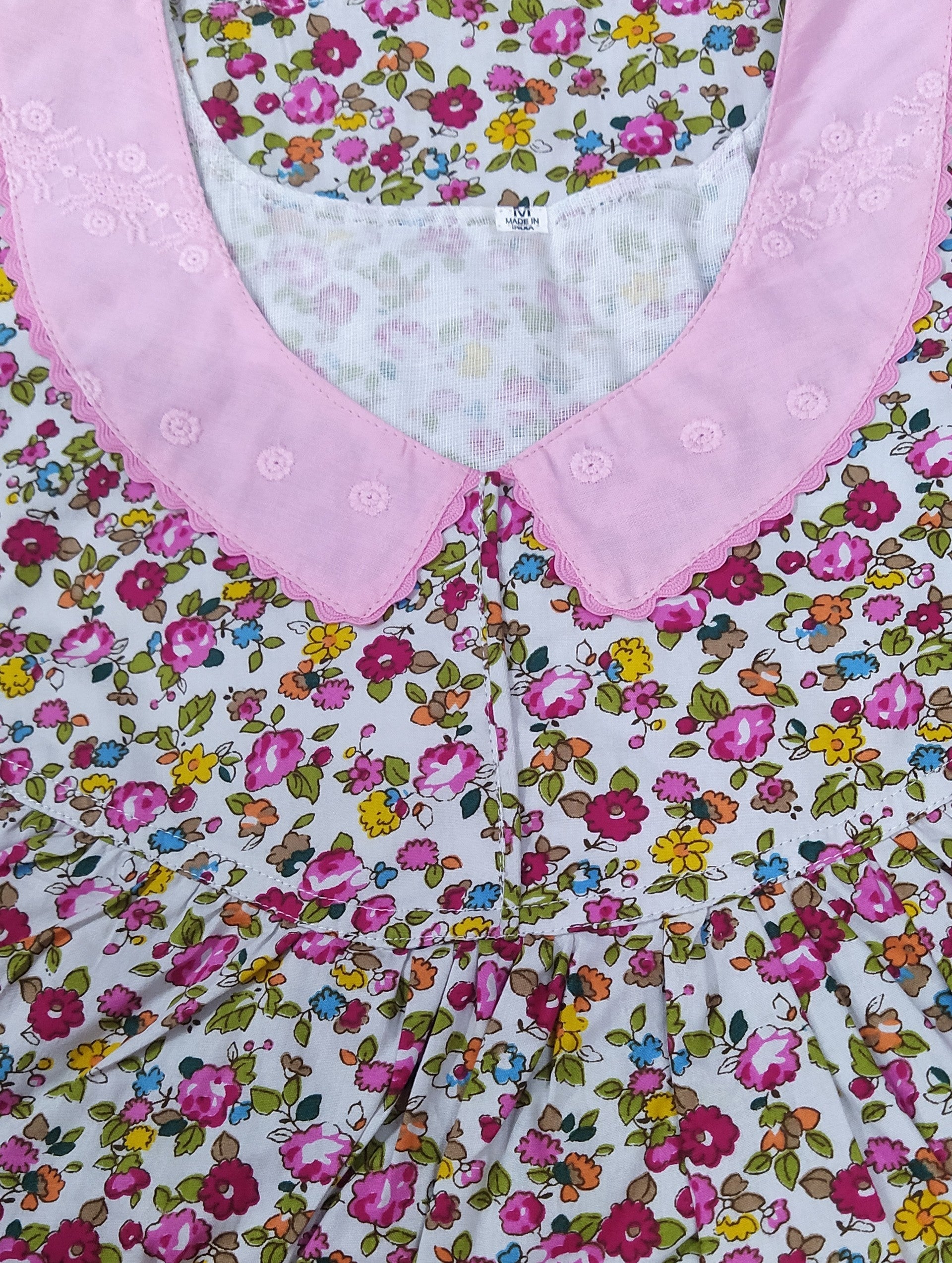Cotton With Pockets, No Open Medium Printed Nighty