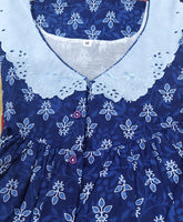 Cotton With Pockets, Half Open Medium Printed Nighty