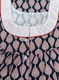 Cotton With Pockets, Half Open Medium Printed Nighty