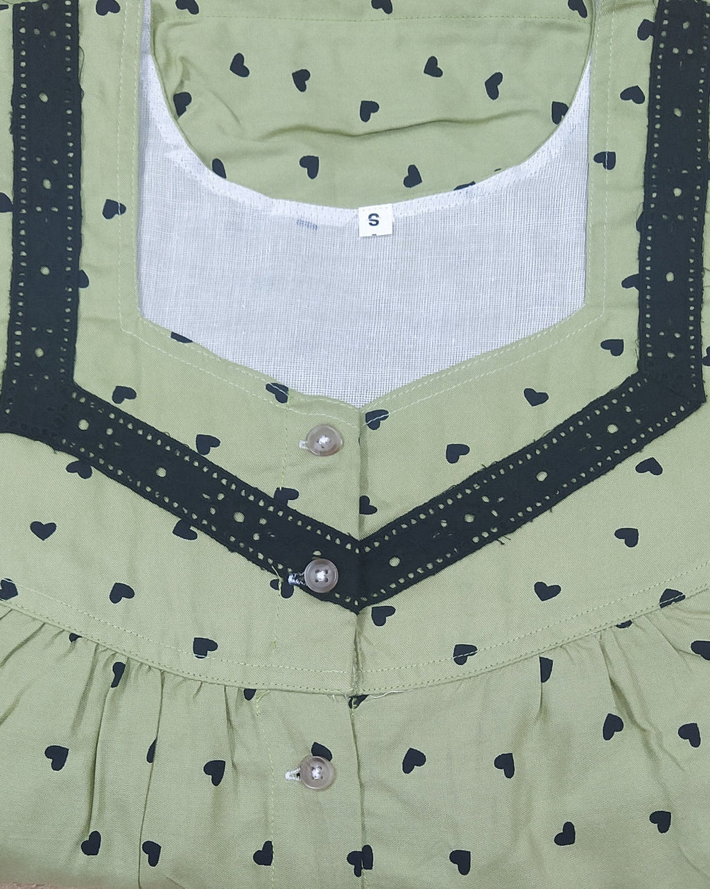 Rayon Full Open Small Printed Nighty