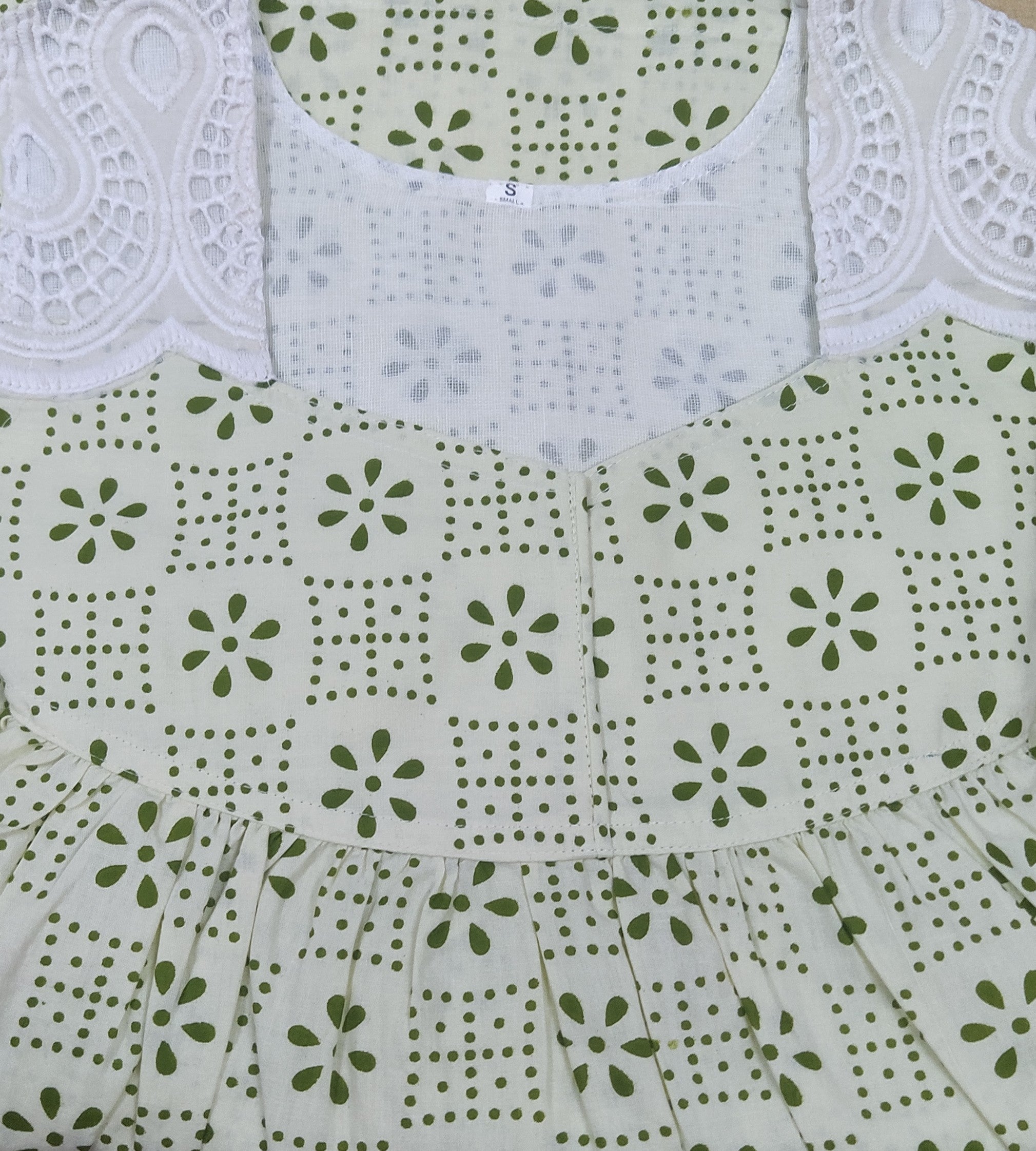 Cotton With Pockets, No Open Small Printed Nighty