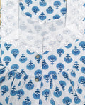 Cotton With Pockets, Half Open Medium-Large Printed Nighty