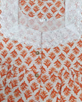 Cotton With Pockets, Half Open Medium-Large Printed Nighty