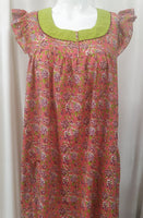 Soft Cotton With Pockets, Sleeveless , Half Open Medium Printed Nighty