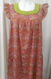 Soft Cotton With Pockets, Sleeveless , Half Open Medium Printed Nighty