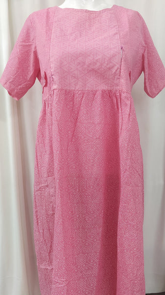 Soft Cotton Side zip, With Pockets, No Open Small Printed Maternity Wear