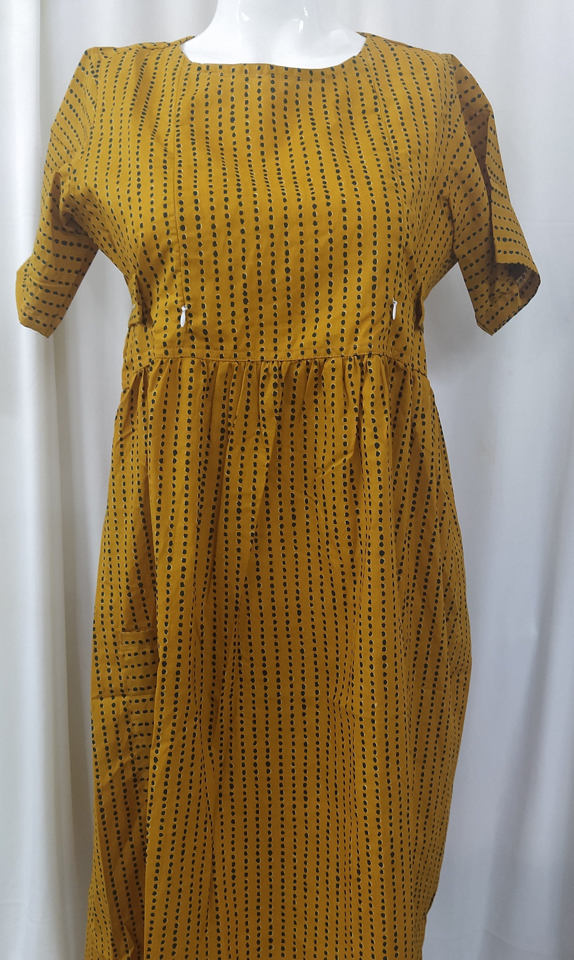 Soft Cotton Side zip, With Pockets, No Open Small Printed Maternity Wear