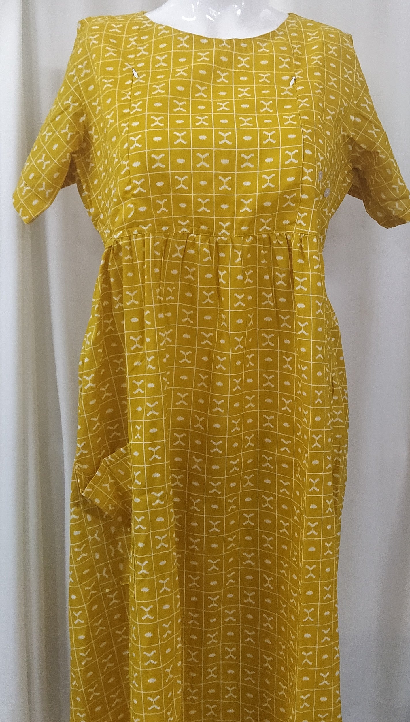 Cotton Side zip, With Pockets, No Open Medium Printed Maternity Wear