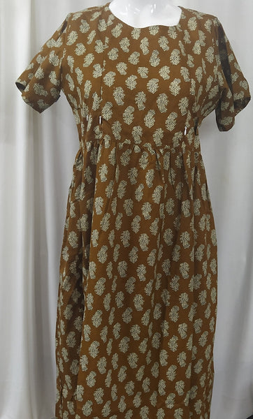 Soft Cotton Side zip, With Pockets, No Open Small Printed Maternity Wear