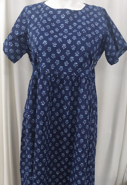 Soft Cotton Side zip, With Pockets, No Open Small Printed Maternity Wear
