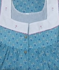 Soft Cotton With Pockets, Half Open Small Printed Nighty