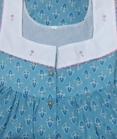 Soft Cotton With Pockets, Half Open Small Printed Nighty