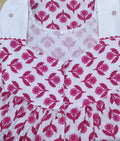 Cotton With Pockets, Half Open Small Printed Nighty