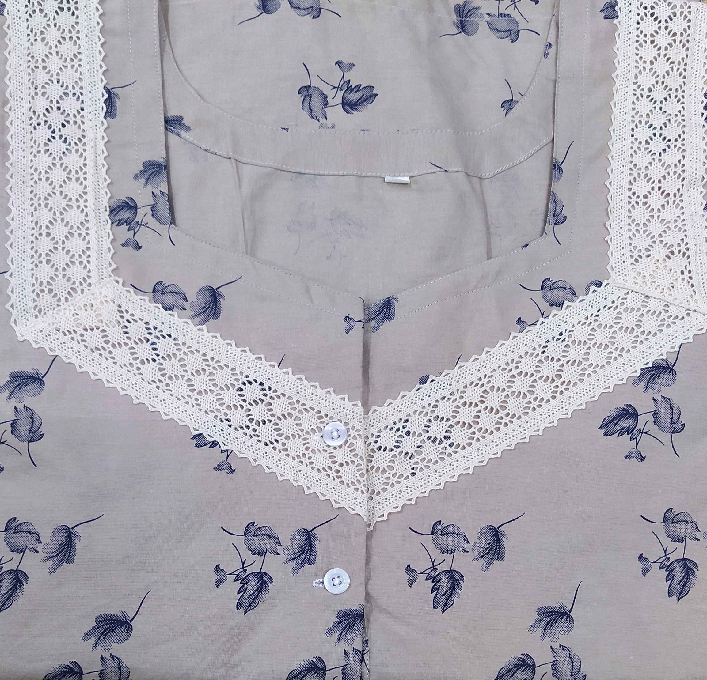 Cotton A-line churidar cut, With Pockets Large Printed Nighty