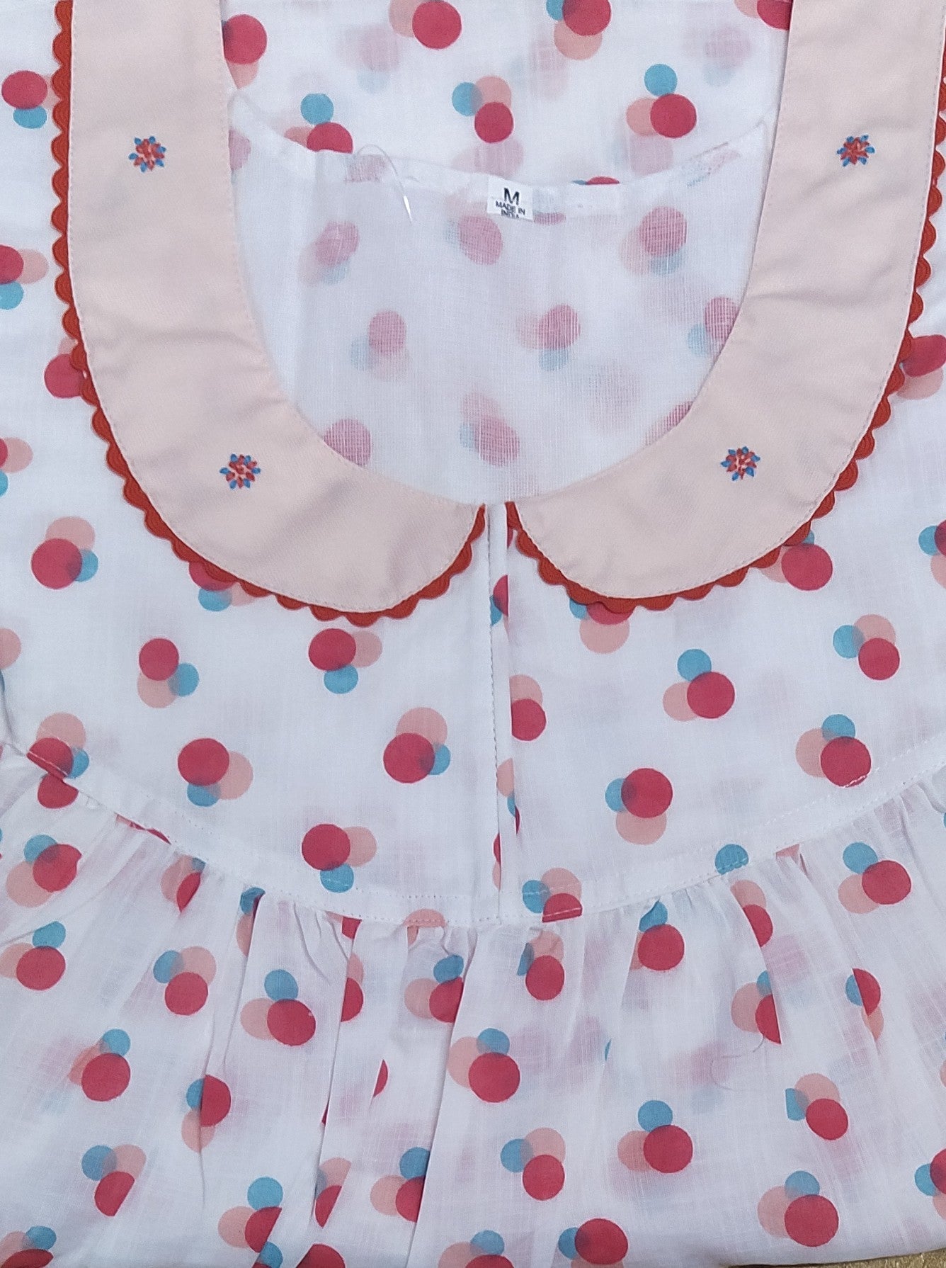 Soft Cotton With Pockets, No Open Medium Printed Nighty