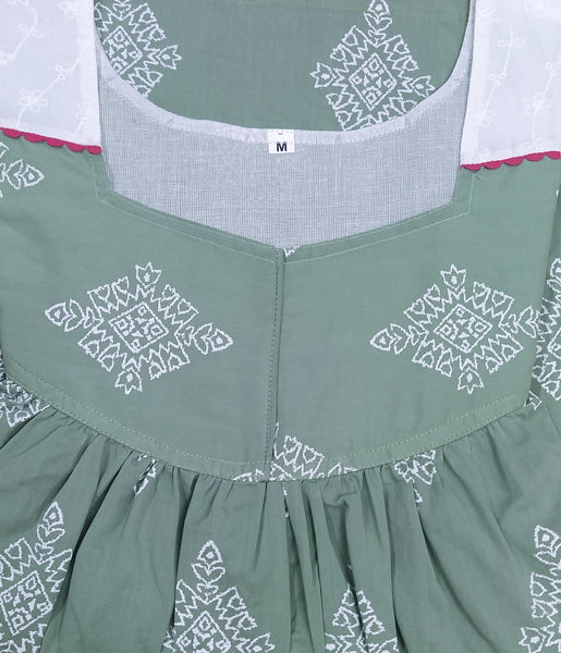 Soft Cotton With Pockets, No Open Medium Printed Nighty