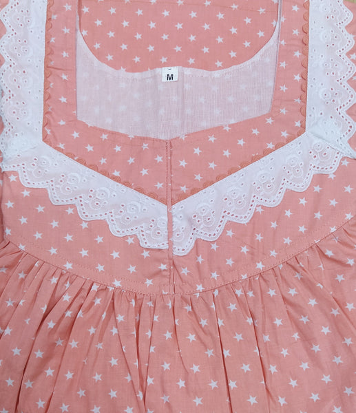 Cotton With Pockets, No Open Medium Printed Nighty