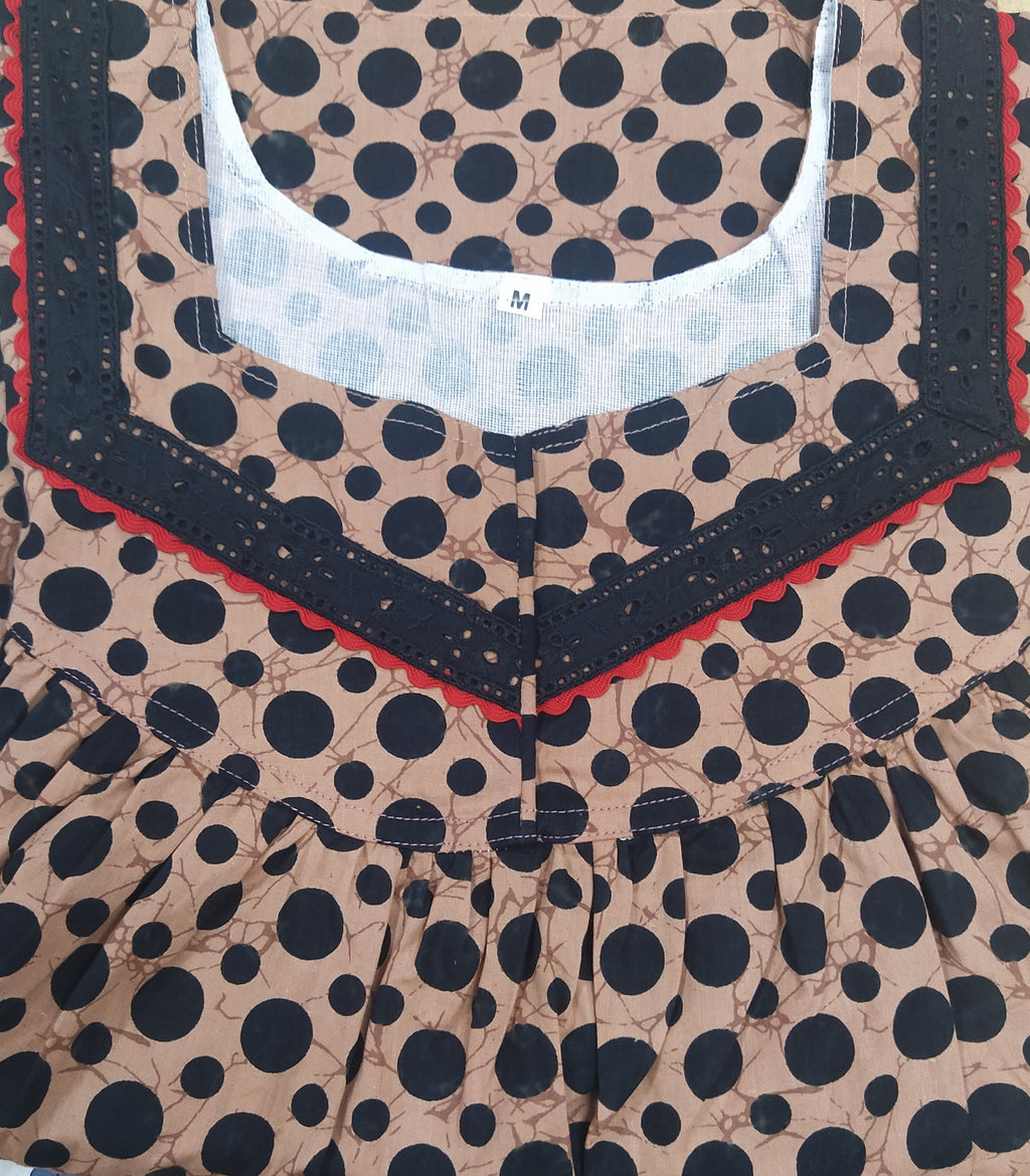 Cotton With Pockets, No Open Medium Printed Nighty