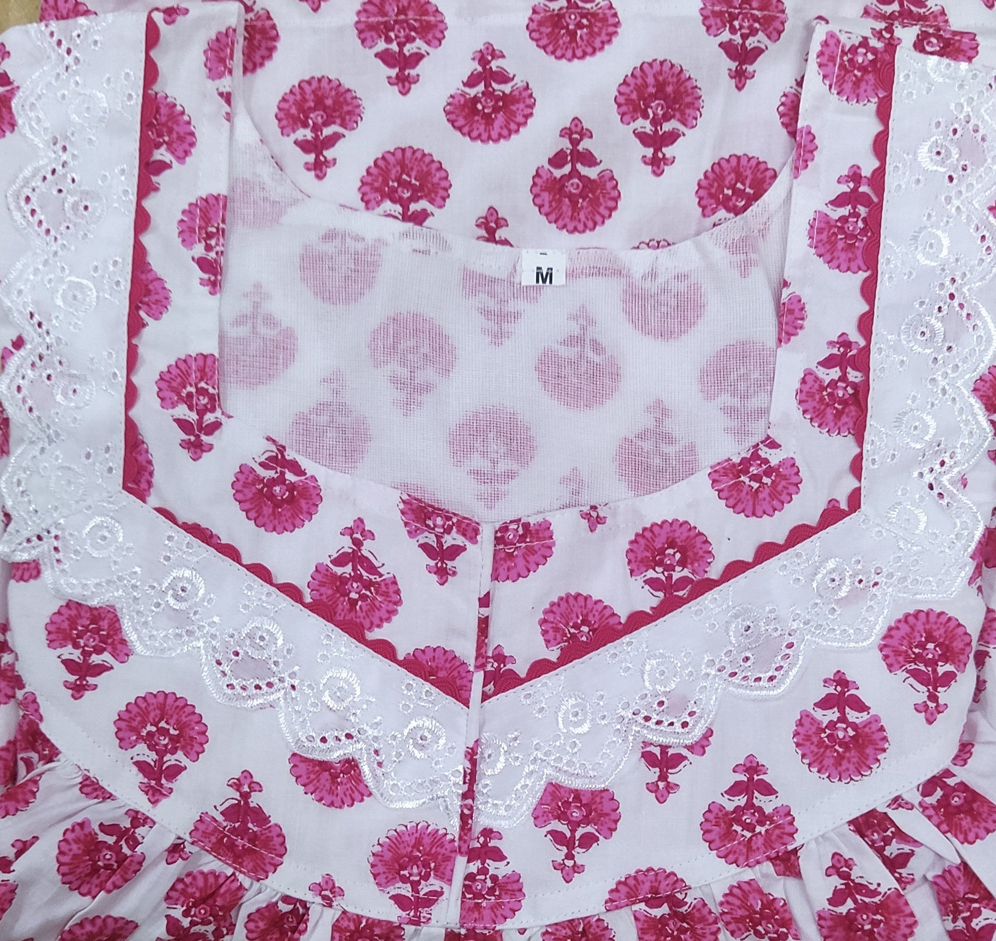 Cotton With Pockets, No Open Medium Printed Nighty
