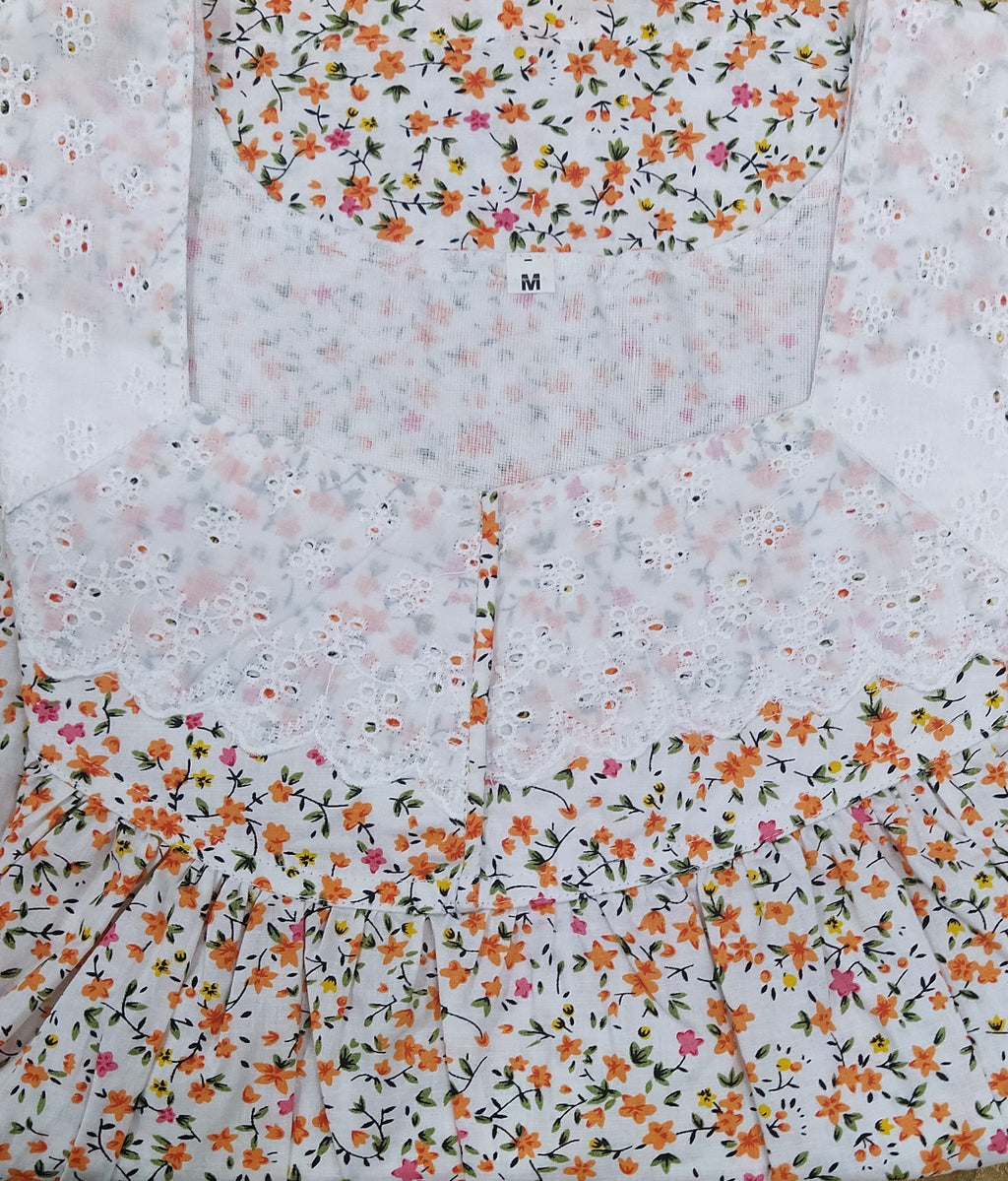 Cotton With Pockets, No Open Medium Printed Nighty