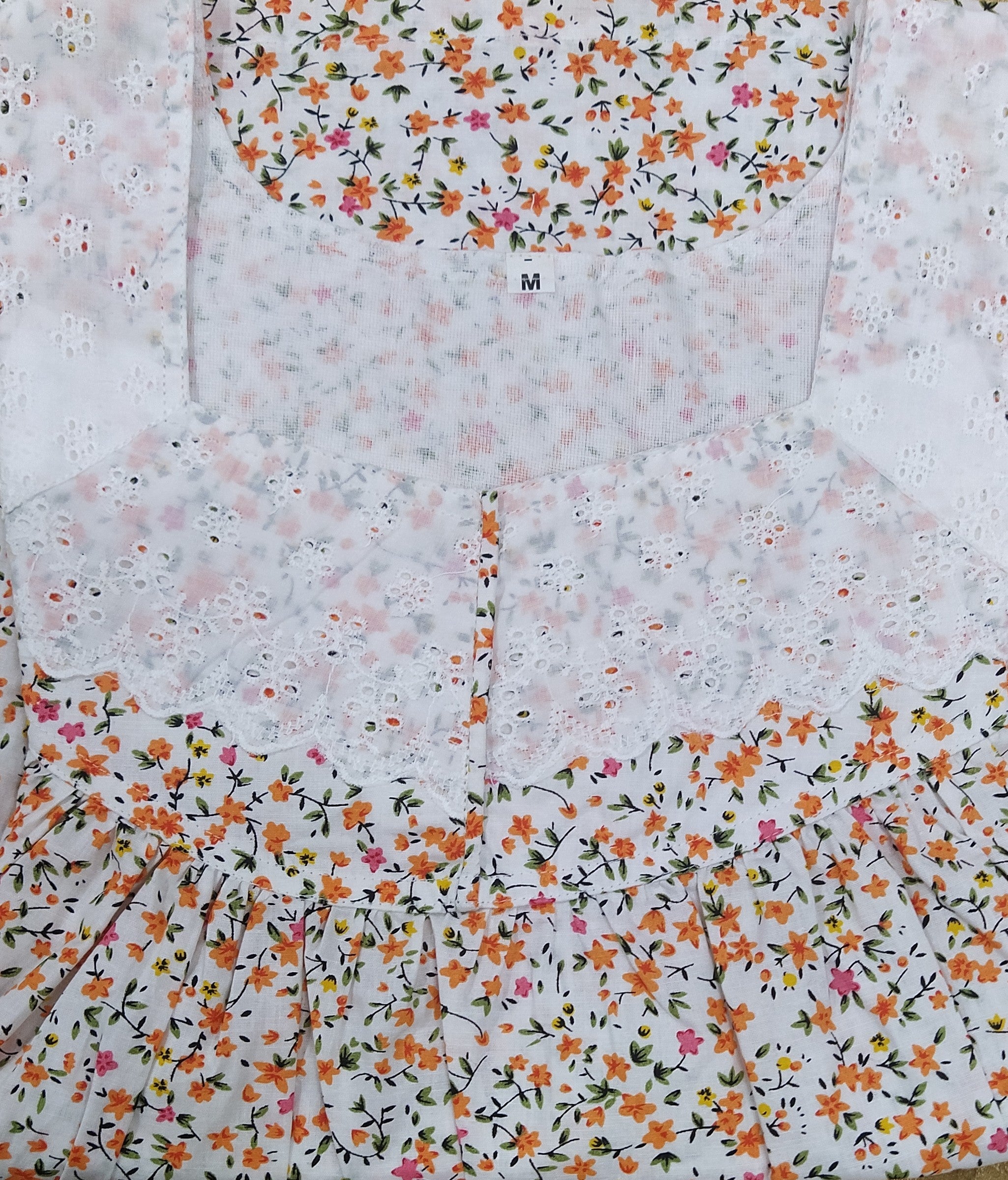 Cotton With Pockets, No Open Medium Printed Nighty