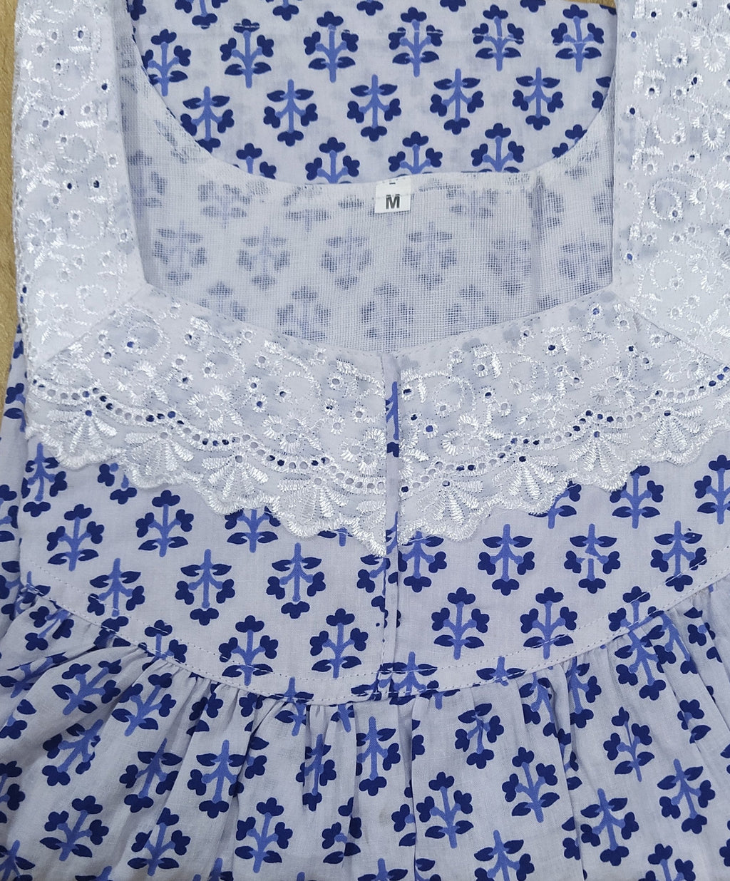 Cotton With Pockets, No Open Medium Printed Nighty