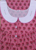 Cotton With Pockets, Half Open, Extra Long Medium Printed Nighty