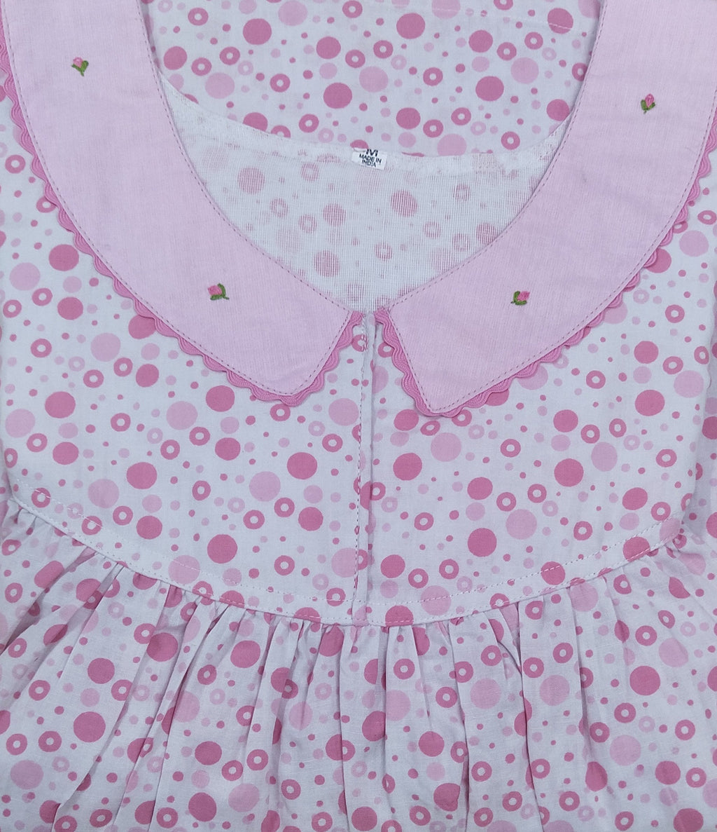 Cotton With Pockets, No Open Medium Printed Nighty