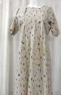 Cotton Side zip, Back A-line, Tying String Medium Printed Maternity Wear