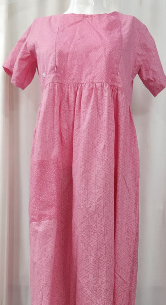 Soft Cotton Side zip, With Pockets, No Open Small Printed Maternity Wear