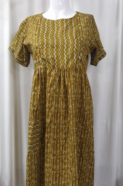 Soft Cotton Side zip, With Pockets, No Open Small Printed Maternity Wear