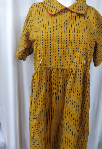 Soft Cotton Side zip, With Pockets, No Open Small Printed Maternity Wear