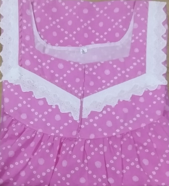 Cotton With Pockets, No Open Large Printed Nighty