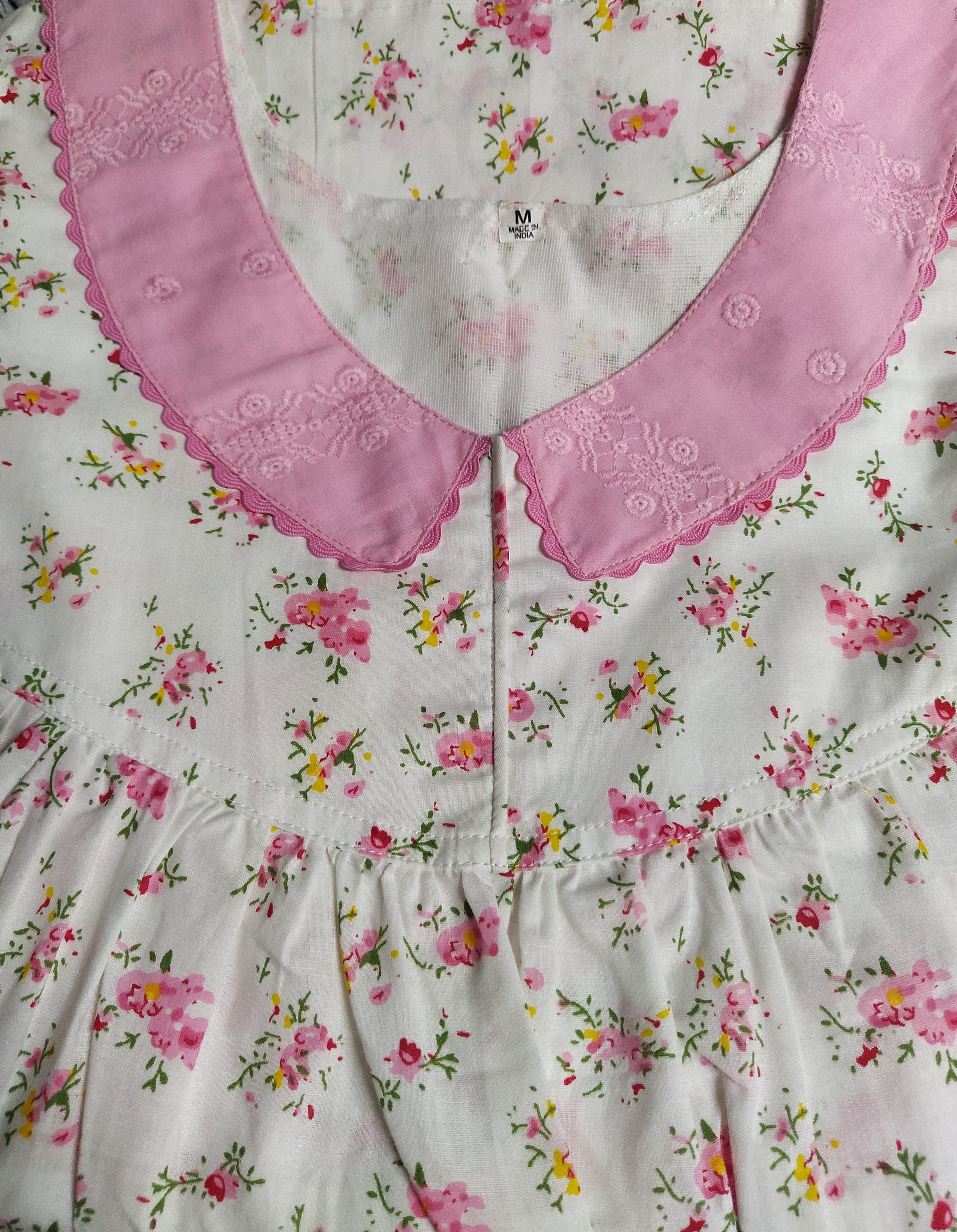 Cotton With Pockets, No Open Medium Printed Nighty