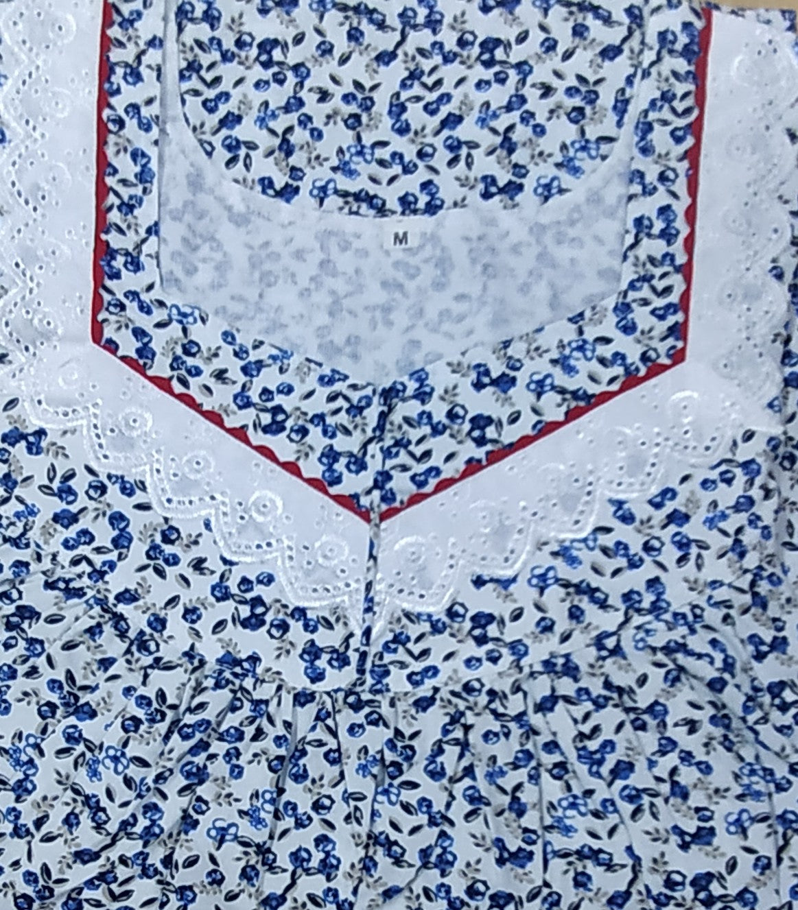 Cotton With Pockets, No Open Medium Printed Nighty