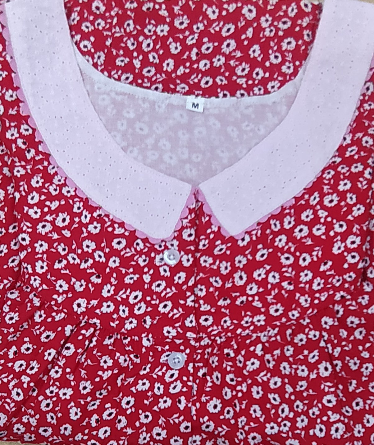 Rayon Full Open Medium Printed Nighty