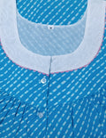Soft Cotton With Pockets, Half Open Medium Printed Nighty