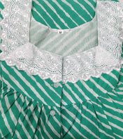 Cotton With Pockets, Half Open Medium Printed Nighty