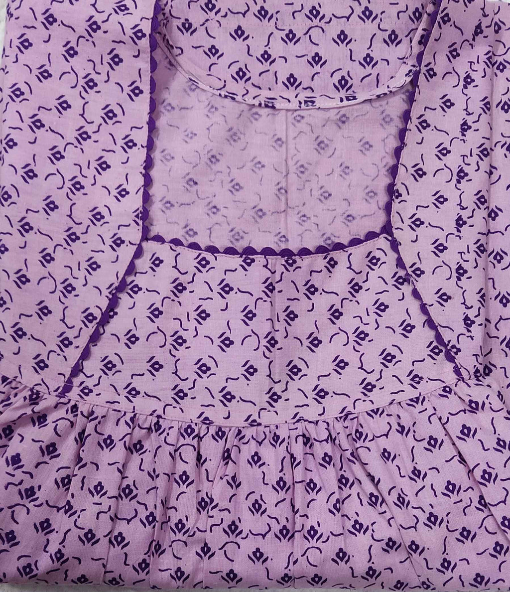 Cotton No Open Medium Printed Nighty